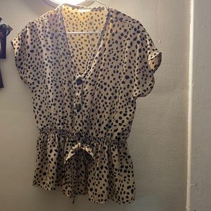 Leopard dressy top